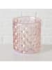 Boltze 3er-Set: Windlichter "Siara" in Rosa - (H)9 x Ø 8 cm