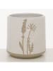 Boltze 2-delige set: overpotten "Joanna" wit/beige - (H)10 x Ø 10 cm