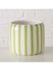 Boltze Overpot "Linea" wit/groen - (H)14,8 x Ø 17,8 cm