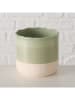 Boltze Overpot "Marlo" groen/crème - (H)10,5 x Ø 11 cm