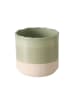 Boltze Übertopf "Marlo" in Grün/ Creme - (H)10,5 x Ø 11 cm