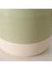 Boltze Übertopf "Marlo" in Grün/ Creme - (H)13,2 x Ø 13,4 cm
