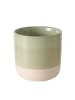 Boltze Übertopf "Marlo" in Grün/ Creme - (H)13,2 x Ø 13,4 cm