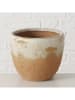 Boltze Übertopf "Palona" in Hellbraun/ Creme - (H)16 x Ø 18 cm