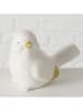 Boltze 2-delige set: deco objecten "Whitney" wit/goudkleurig - (H)8,5 cm