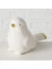 Boltze 2-delige set: deco objecten "Whitney" wit/goudkleurig - (H)8,5 cm
