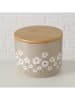 Boltze 2er-Set: Vorratsdosen "Canea" in Beige/ Weiß - (H)9 x Ø 11 cm