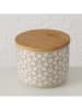 Boltze 2er-Set: Vorratsdosen "Canea" in Beige/ Weiß - (H)9 x Ø 11 cm