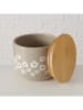 Boltze 2er-Set: Vorratsdosen "Canea" in Beige/ Weiß - (H)9 x Ø 11 cm