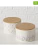 Boltze 2er-Set: Vorratsdosen "Lavander" in Creme/ Lila - (H)10,5 x Ø 16 cm