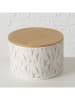 Boltze 2er-Set: Vorratsdosen "Lavander" in Creme/ Lila - (H)10,5 x Ø 16 cm