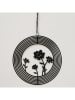 Boltze 2-delige set: deco hangers "Esra" beige/zwart - (L)18 cm