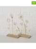 Boltze 2er-Set: Dekoaufsteller "Davina" in Gold - (B)18 x (H)31 cm