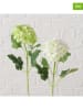 Boltze 2er-Set: Kunstblumen "Hortensie" in Grün/ Weiß - (H)30 cm