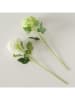 Boltze 2er-Set: Kunstblumen "Hortensie" in Grün/ Weiß - (H)30 cm