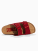 Sunbay Leren slippers "Trefle" rood