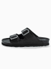 Sunbay Leder-Pantoletten "Trefle" in Schwarz