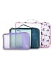 Tri-Coastal Design 3-delige set: bagage-organizers lichtroze/groen/paars