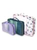 Tri-Coastal Design 3-delige set: bagage-organizers lichtroze/groen/paars