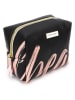 Tri-Coastal Design Kosmetiktasche in Schwarz/ Rosa - (L)19 x (B)19 cm