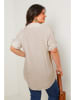 Curvy Lady Bluse in Beige