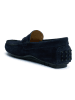 British Passport Leren mocassins donkerblauw