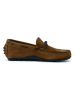 British Passport Leren mocassins lichtbruin