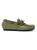 British Passport Leren mocassins groen