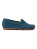 British Passport Leder-Mokassins in Blau