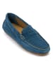 British Passport Leren mocassins blauw