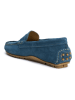 British Passport Leder-Mokassins in Blau