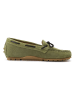British Passport Leren mocassins groen