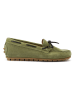 British Passport Leren mocassins groen
