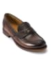 British Passport Leren mocassins bruin