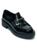 British Passport Leder-Mokassins in Schwarz