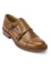British Passport Leren monkstraps lichtbruin