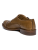 British Passport Leder-Monkstraps in Hellbraun