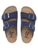 billowy Leren slippers donkerblauw