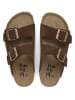 billowy Leren slippers bruin