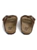 billowy Leren slippers bruin