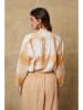 Fleur de Lin Bluse "Fax" in Beige/ Weiß