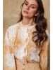 Fleur de Lin Bluse "Fax" in Beige/ Weiß