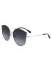 Moschino Damen-Sonnenbrille in Silber/ Dunkelblau