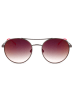 DKNY Damskie okulary przeciwsłoneczne w kolorze srebrno-czerwonym