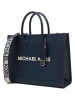 Michael Kors Leren handtas donkerblauw - (B)35 x (H)27 x (D)12 cm