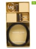 Michael Kors 3-delige set: leren riem zwart
