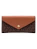 Michael Kors Portemonnee donkerbruin/camel - (B)19 x (H)10 x (D)4 cm