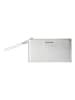 Michael Kors Leren clutch zilverkleurig - (B)24 x (H)14 x (D)5 cm