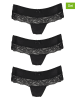 Hunkemöller 6er-Set: Strings in Schwarz