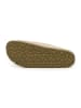 billowy Leder-Pantoletten in Beige